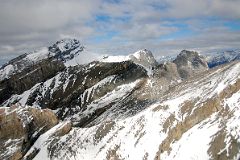 12 The Three Sisters Faith Peak, Hope Peak and Charity Peak, The Rimwall From Helicopter Between Canmore And Mount Assiniboine In Winter